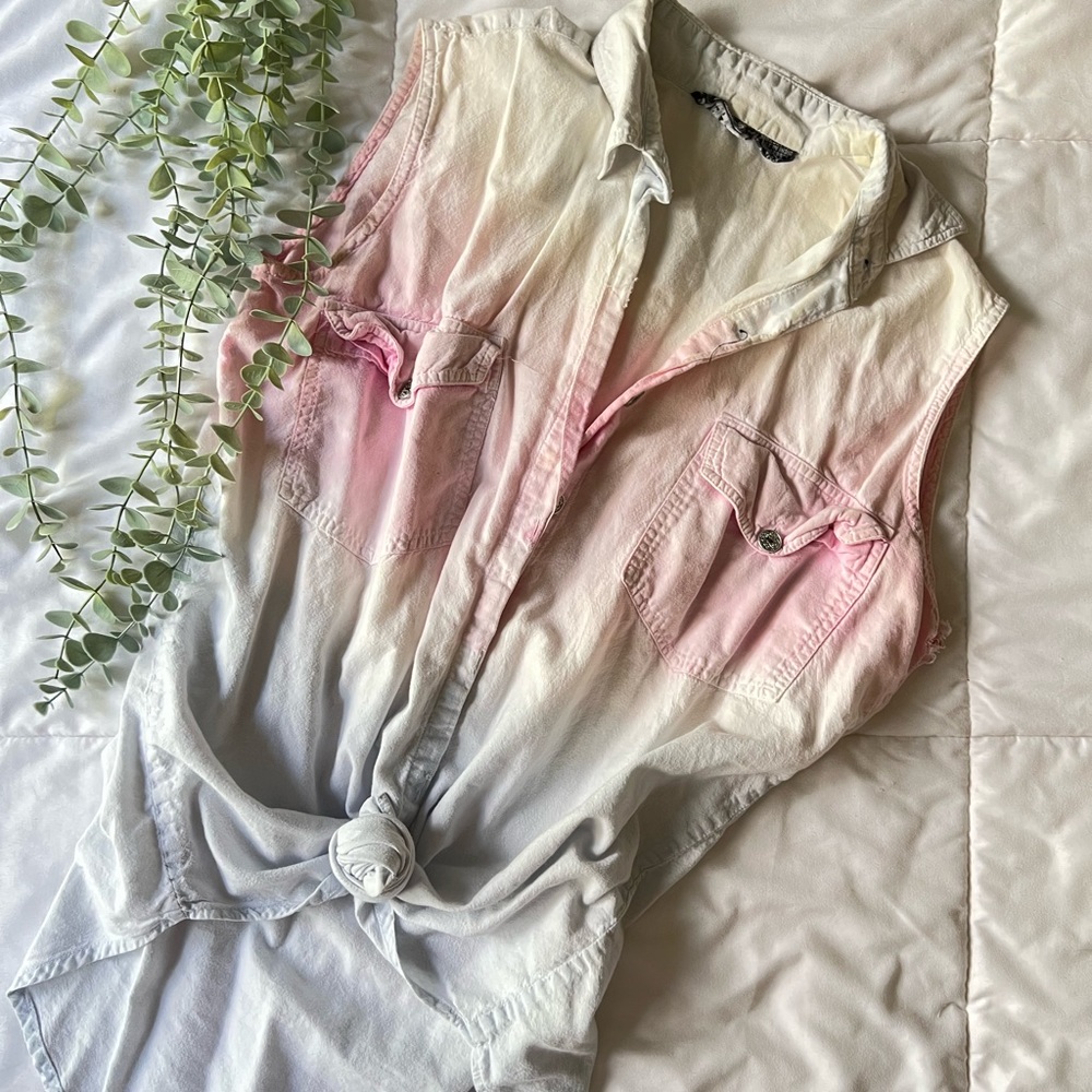 Ombré Dyed Oversized Button Up